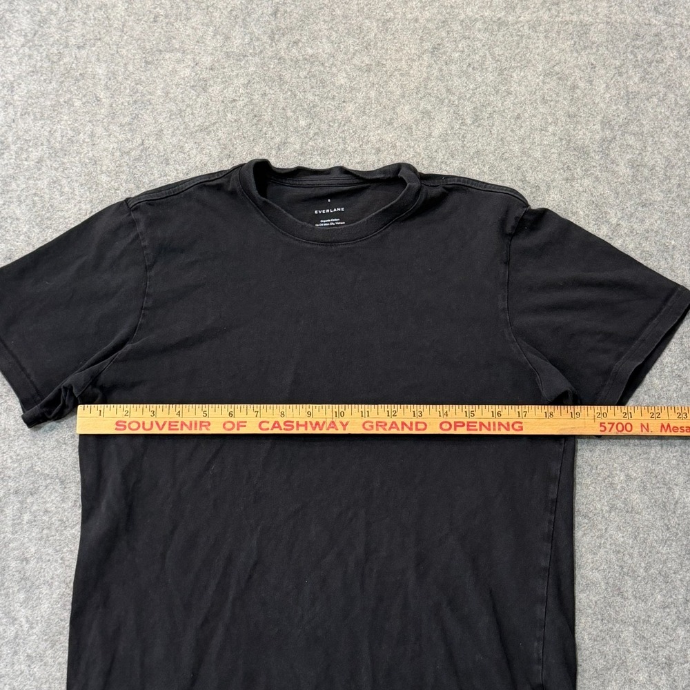 Everlane Black Organic Cotton Short Sleeve Crew Neck T-Shirt Men's Size Small - Picture 4 of 5